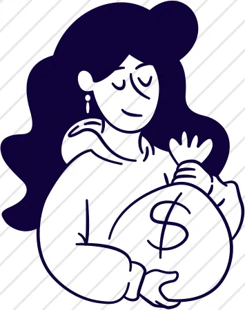 Person with Bag of Money