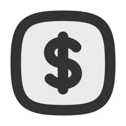 Dollar Square Duotone Icon