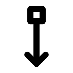 Arrow Down Square Line Icon