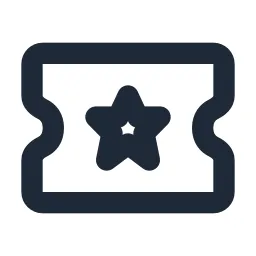 Ticket 2 Star Line Icon