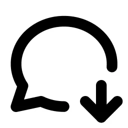 Message Circle Down Line Icon