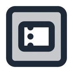 Ticket Box Duotone Icon
