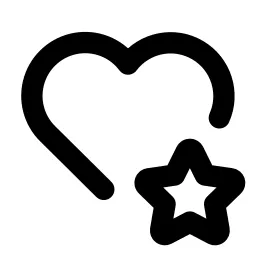Heart Star Line Icon