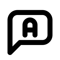 Message Language Line Icon