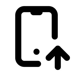 Device Mobile Up Line Icon