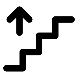 Stairs Up Line Icon