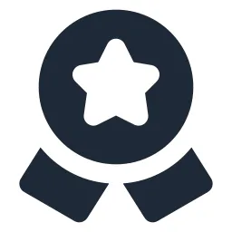 Award 3 Solid Icon