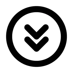 Circle Chevrons Down Line Icon