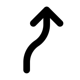 Arrow Curve Right Line Icon