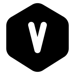 Hexagon Letter V Icon