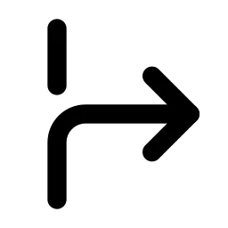 Arrow Ramp Right 3 Line Icon
