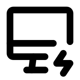 Device Imac Bolt Line Icon