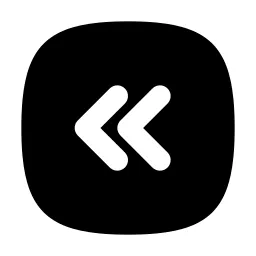 Square Rounded Chevrons Left Icon