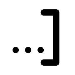 Brackets Contain End Line Icon