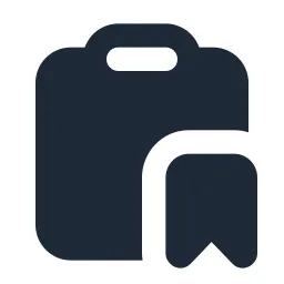 Clipboard Bookmark Solid Icon
