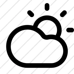 Cloudy Sun Icon
