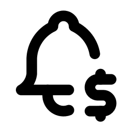 Bell Dollar Line Icon