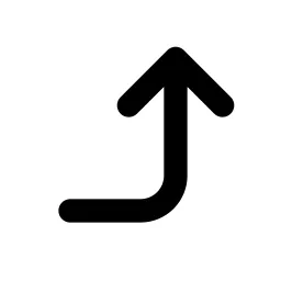 Corner Right Up Line Icon