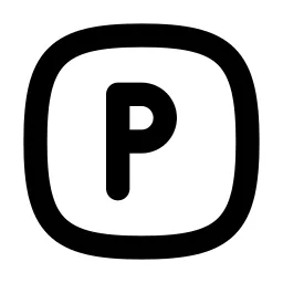 Square Rounded Letter P Line Icon