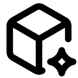 Cube Spark Line Icon