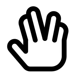 Spock Hand Gesture Icon
