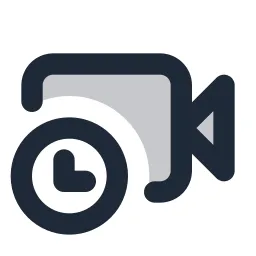 Video Clock Duotone Icon