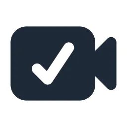 Video Check Solid Icon