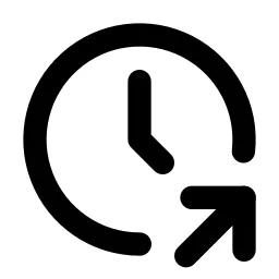 Clock Share Line Icon
