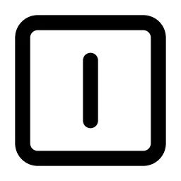 Square Letter I Line Icon