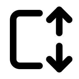 Arrow Autofit Height Line Icon
