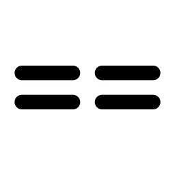 Equal Double Line Icon