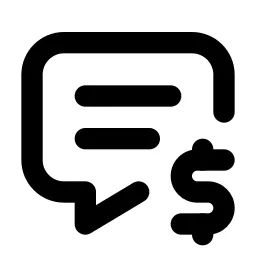 Message Dollar Line Icon