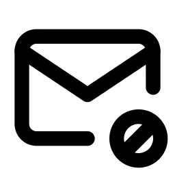 Mail Cancel Line Icon
