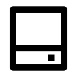 Hard Drive 2 Line Icon