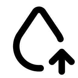 Droplet Up Line Icon