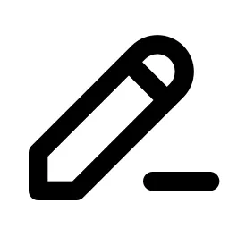 Pencil Minus Line Icon