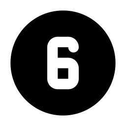 Circle Number 6 Icon