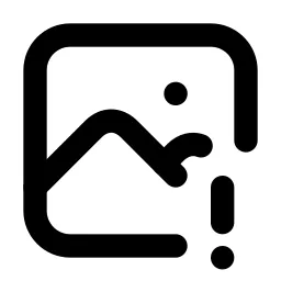 Photo Exclamation Line Icon
