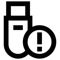 Exclamation Usb Stick Icon
