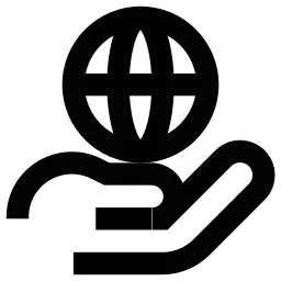 Hand Holding Globe Icon