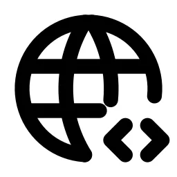 World Code Line Icon