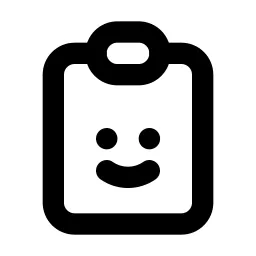 Clipboard Smile Line Icon