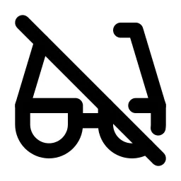 Eyeglass Off Line Icon