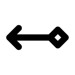 Arrow Left Rhombus Line Icon