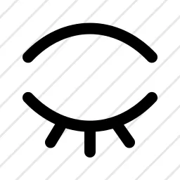 Eye Closed See Hidden Icon