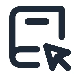 Book Cursor Line Icon