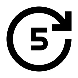 Forward 5 Line Icon