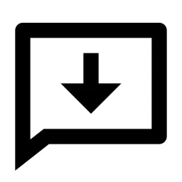 Chat Download Line Icon