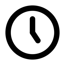 Clock Hour 5 Line Icon
