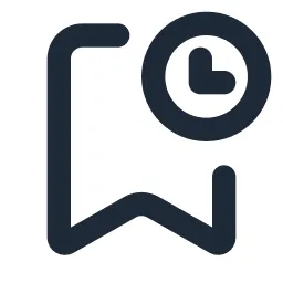 Bookmark Clock Line Icon